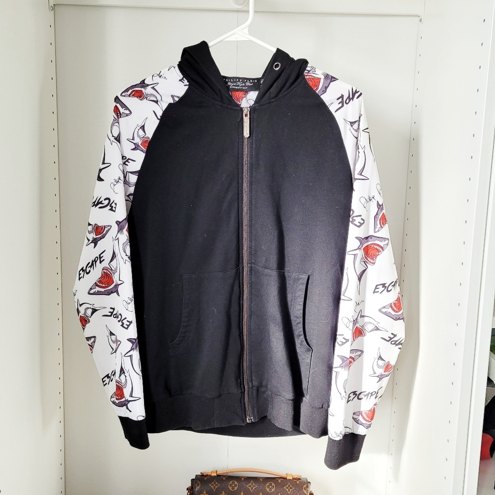 Philipp Plein Shark Escape Zip Hoodie